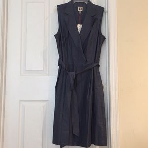 Anne Klein Wrap Dress (belted w/side zipper)